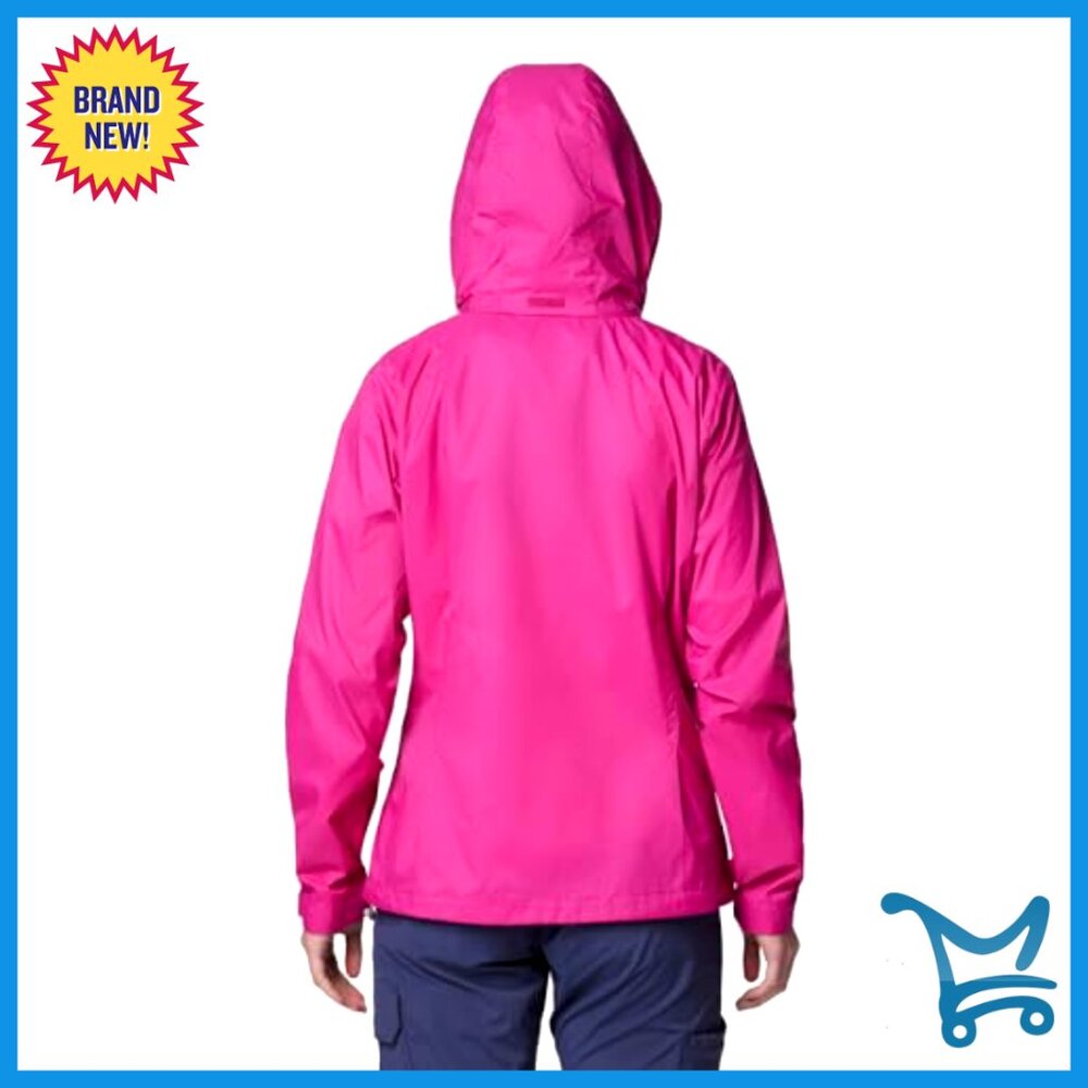 Packable Rain Jacket Lightweight Stowaway Hood Wa… - image 4